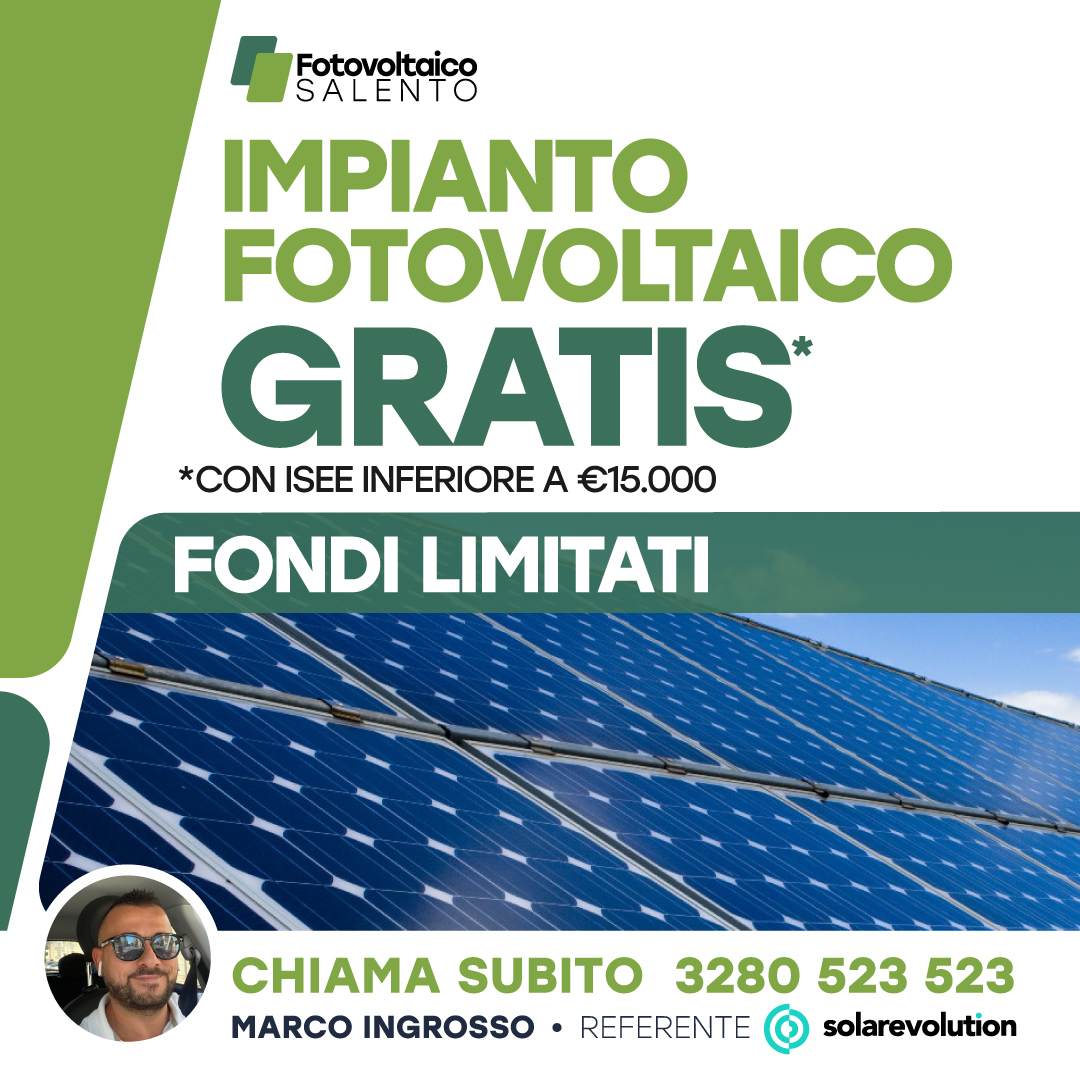 Fotovoltaico Salento- Impianto fotovoltaico gratis